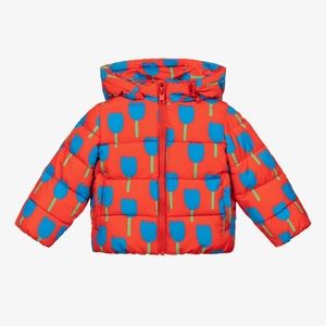 Stella McCartney red tulip puffer jacket